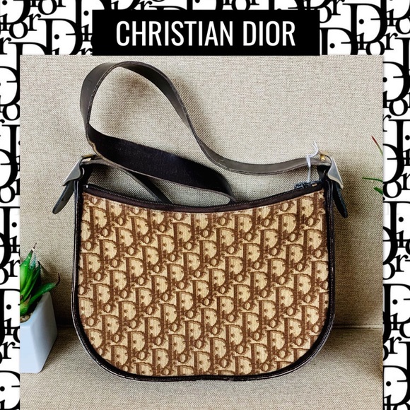 Dior Handbags - Christian dior Shoulder bag brown canvas leather